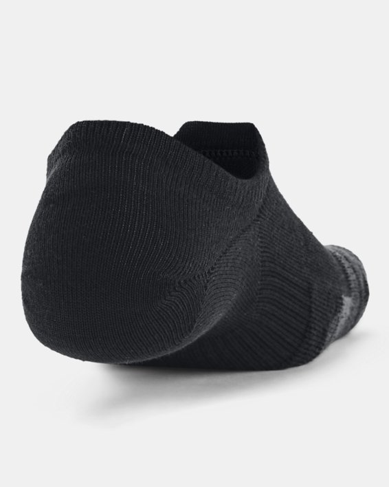 Unisex UA Performance Tech 3-Pack Ultra Low Tab Socks in Black image number 2